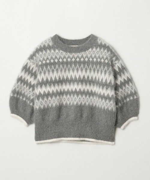 UNITED ARROWS / ユナイテッドアローズ ニット・セーター | フォックスカシミヤ  パフスリーブ ジャガードニット | 詳細4