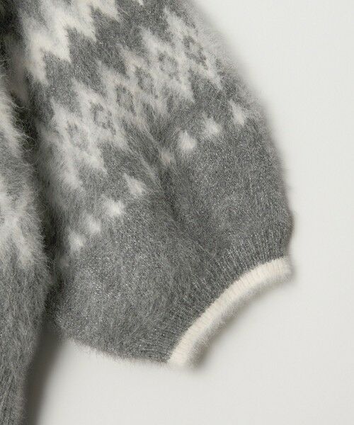 UNITED ARROWS / ユナイテッドアローズ ニット・セーター | フォックスカシミヤ  パフスリーブ ジャガードニット | 詳細7