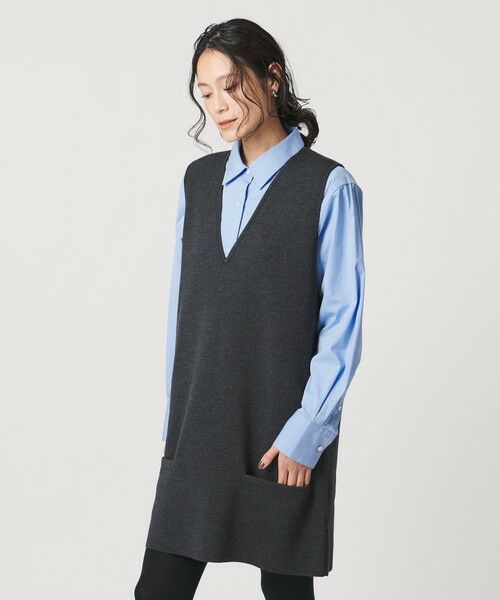 UNITED ARROWS/ユナイテッドアローズ ミラノリブ チュニック ベスト DK. GRAY FREE UNITED ARROWS/ユナイテッドアローズ ミラノリブ チュニック ベスト DK. GRAY FREE