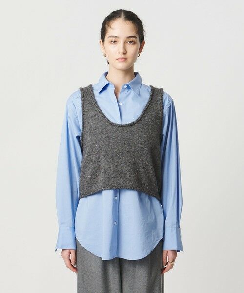 UNITED ARROWS / ユナイテッドアローズ ベスト | フラワー スパンコール ベスト | 詳細5