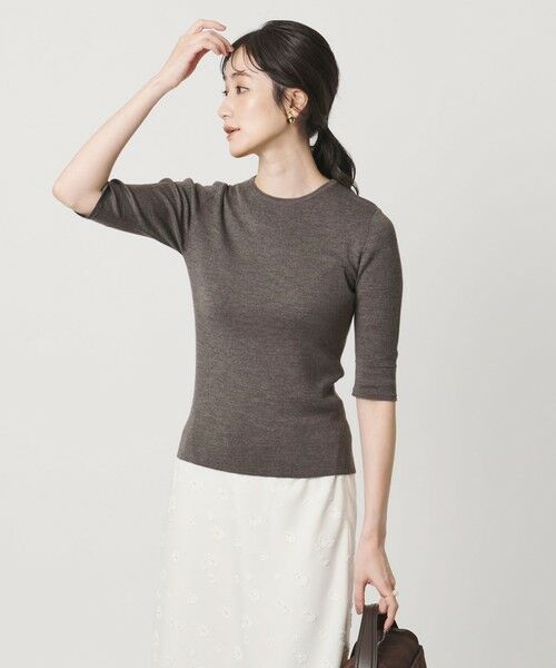 UNITED ARROWS/ユナイテッドアローズ ハーフ スリーブ ニット MOCA FREE UNITED ARROWS/ユナイテッドアローズ ハーフ スリーブ ニット MOCA FREE