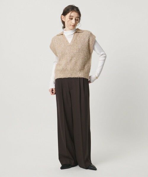 UNITED ARROWS / ユナイテッドアローズ ニット・セーター | グリッター スキッパーポロ ベスト | 詳細3