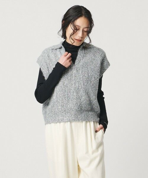 UNITED ARROWS / ユナイテッドアローズ ニット・セーター | グリッター スキッパーポロ ベスト | 詳細11