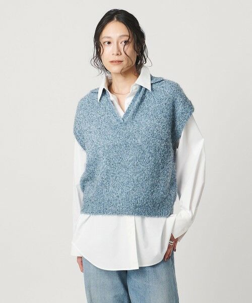 UNITED ARROWS / ユナイテッドアローズ ニット・セーター | グリッター スキッパーポロ ベスト | 詳細17