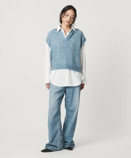 UNITED ARROWS / ユナイテッドアローズ ニット・セーター | グリッター スキッパーポロ ベスト | 詳細18