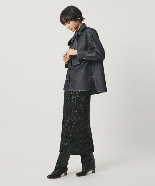 UNITED ARROWS / ユナイテッドアローズ シャツ・ブラウス | デニム リボン ブラウス ‐ウォッシャブル‐ | 詳細3