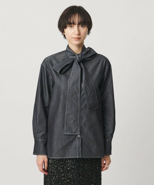 UNITED ARROWS / ユナイテッドアローズ シャツ・ブラウス | デニム リボン ブラウス ‐ウォッシャブル‐ | 詳細4