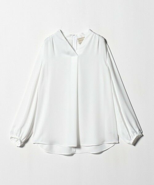 UNITED ARROWS / ユナイテッドアローズ シャツ・ブラウス | バック サテン Vネック ロングスリーブ ブラウス ‐ウォッシャブル‐ | 詳細3