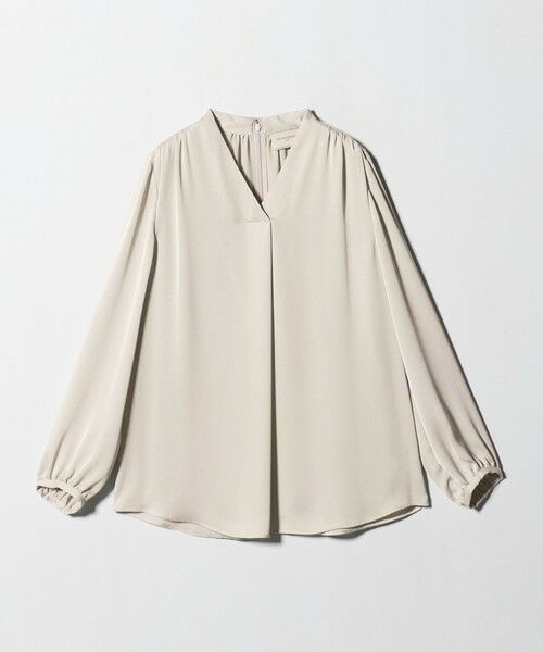 UNITED ARROWS / ユナイテッドアローズ シャツ・ブラウス | バック サテン Vネック ロングスリーブ ブラウス ‐ウォッシャブル‐ | 詳細9