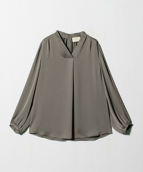 UNITED ARROWS / ユナイテッドアローズ シャツ・ブラウス | バック サテン Vネック ロングスリーブ ブラウス ‐ウォッシャブル‐ | 詳細18