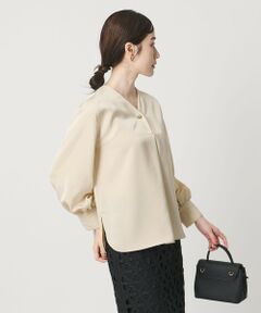UNITED ARROWS / ユナイテッドアローズ シャツ・ブラウス | サテン Vネック ブラウス ‐ウォッシャブル‐