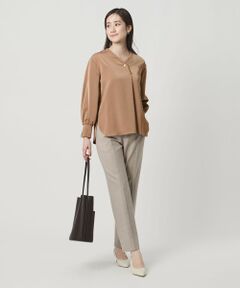 UNITED ARROWS / ユナイテッドアローズ シャツ・ブラウス | サテン Vネック ブラウス ‐ウォッシャブル‐