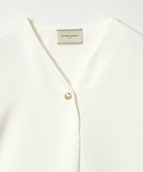 UNITED ARROWS / ユナイテッドアローズ シャツ・ブラウス | サテン Vネック ブラウス ‐ウォッシャブル‐ | 詳細5