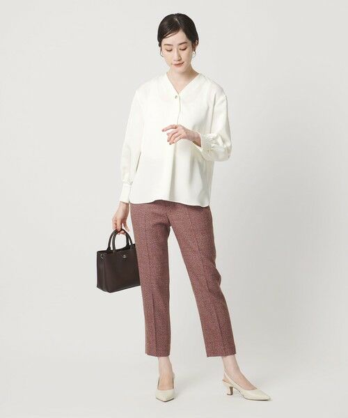 UNITED ARROWS / ユナイテッドアローズ シャツ・ブラウス | サテン Vネック ブラウス ‐ウォッシャブル‐ | 詳細2