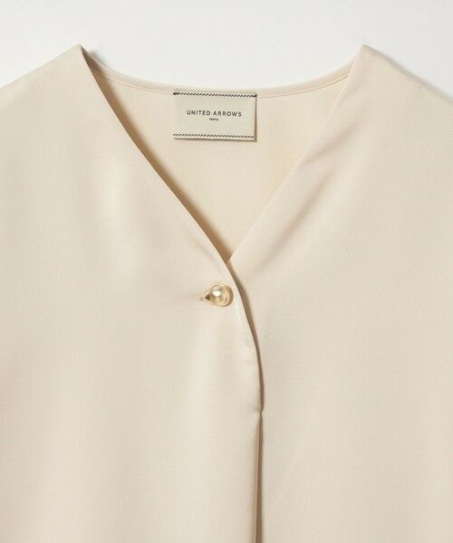 UNITED ARROWS / ユナイテッドアローズ シャツ・ブラウス | サテン Vネック ブラウス ‐ウォッシャブル‐ | 詳細11