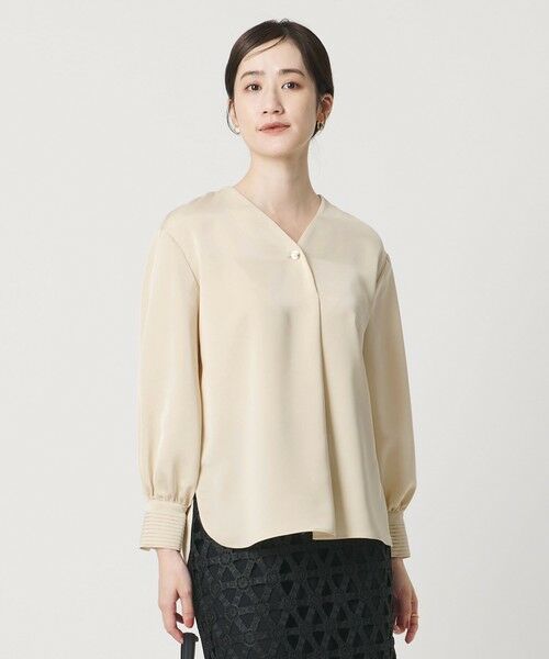 UNITED ARROWS / ユナイテッドアローズ シャツ・ブラウス | サテン Vネック ブラウス ‐ウォッシャブル‐ | 詳細7