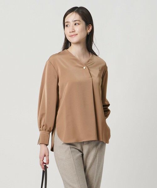 UNITED ARROWS / ユナイテッドアローズ シャツ・ブラウス | サテン Vネック ブラウス ‐ウォッシャブル‐ | 詳細13