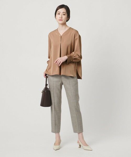 UNITED ARROWS / ユナイテッドアローズ シャツ・ブラウス | サテン Vネック ブラウス ‐ウォッシャブル‐ | 詳細15