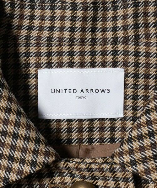 UNITED ARROWS / ユナイテッドアローズ ステンカラーコート | チェック ショート ジャケット | 詳細15