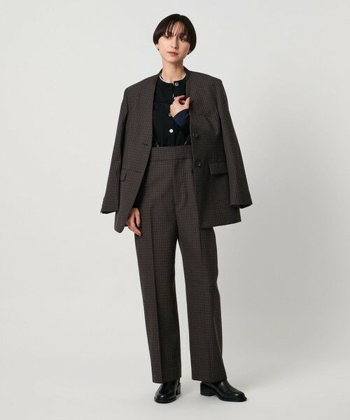 UNITED ARROWS / ユナイテッドアローズ ノーカラージャケット | ガンクラブ チェック ジャケット | 詳細3