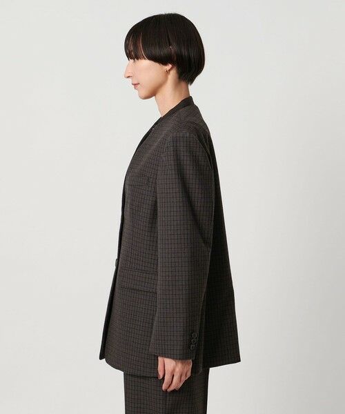 UNITED ARROWS / ユナイテッドアローズ ノーカラージャケット | ガンクラブ チェック ジャケット | 詳細5