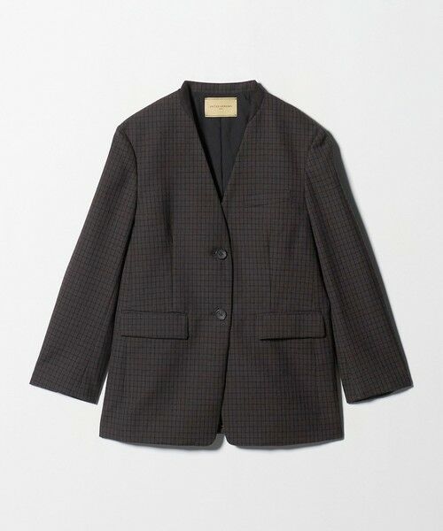 UNITED ARROWS / ユナイテッドアローズ ノーカラージャケット | ガンクラブ チェック ジャケット | 詳細7