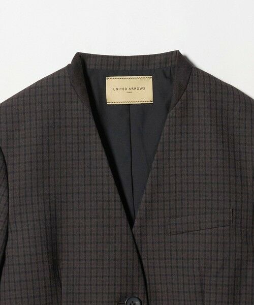UNITED ARROWS / ユナイテッドアローズ ノーカラージャケット | ガンクラブ チェック ジャケット | 詳細9