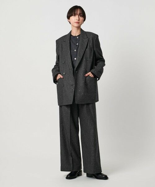 UNITED ARROWS / ユナイテッドアローズ テーラードジャケット | ダブルブレスト ストライプ ジャケット | 詳細2