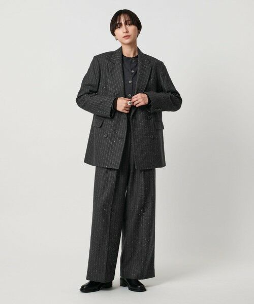 UNITED ARROWS / ユナイテッドアローズ テーラードジャケット | ダブルブレスト ストライプ ジャケット | 詳細3