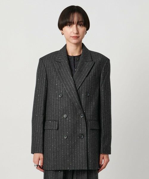 UNITED ARROWS / ユナイテッドアローズ テーラードジャケット | ダブルブレスト ストライプ ジャケット | 詳細6