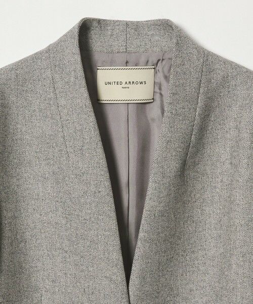 UNITED ARROWS / ユナイテッドアローズ ノーカラージャケット | ツイードライク ノーカラージャケット | 詳細10