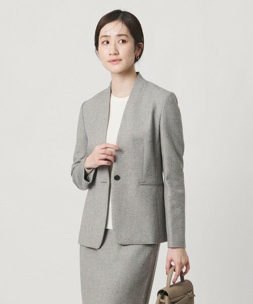 UNITED ARROWS / ユナイテッドアローズ ノーカラージャケット | ツイードライク ノーカラージャケット | 詳細3