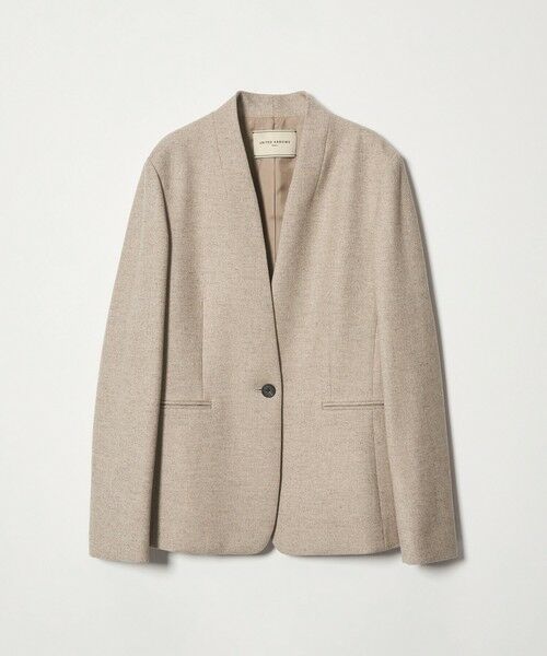 UNITED ARROWS/ユナイテッドアローズ クラス ツイード ノーカラー ジャケット NATURAL XS(34) UNITED ARROWS/ユナイテッドアローズ クラス ツイード ノーカラー ジャケット NATURAL XS(34)