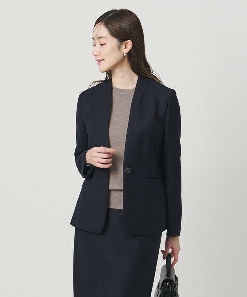 UNITED ARROWS / ユナイテッドアローズ ノーカラージャケット | ツイードライク ノーカラージャケット | 詳細26