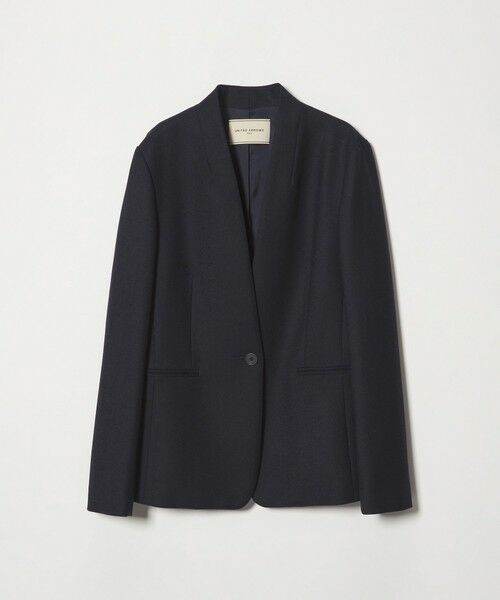 UNITED ARROWS/ユナイテッドアローズ クラス ツイード ノーカラー ジャケット NAVY L(40) UNITED ARROWS/ユナイテッドアローズ クラス ツイード ノーカラー ジャケット NAVY L(40)
