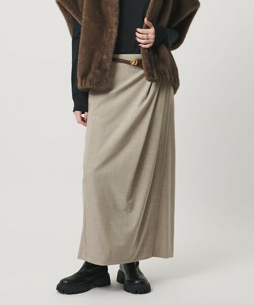 UNITED ARROWS / ユナイテッドアローズ ミニ・ひざ丈スカート | ドレープ アシンメトリー ロング スカート | 詳細8