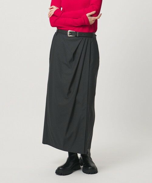 UNITED ARROWS / ユナイテッドアローズ ミニ・ひざ丈スカート | ドレープ アシンメトリー ロング スカート | 詳細23