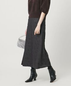 UNITED ARROWS / ユナイテッドアローズ ミニ・ひざ丈スカート | サテン フラワー ジャガード ロングスカート