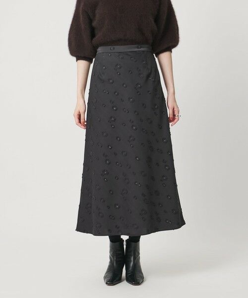 UNITED ARROWS / ユナイテッドアローズ ミニ・ひざ丈スカート | サテン フラワー ジャガード ロングスカート | 詳細17