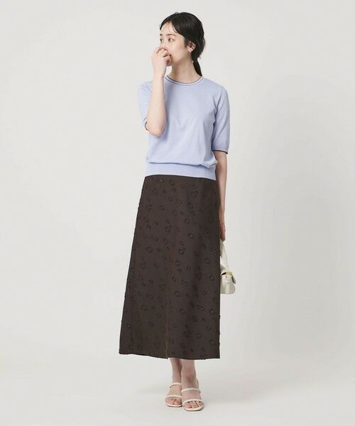 UNITED ARROWS / ユナイテッドアローズ ミニ・ひざ丈スカート | サテン フラワー ジャガード ロングスカート | 詳細26