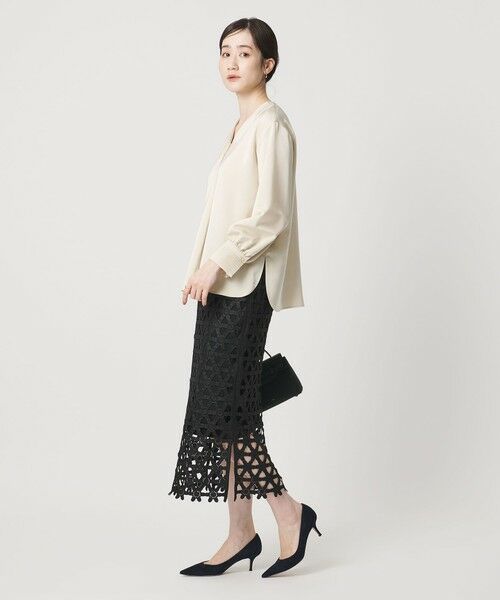 UNITED ARROWS / ユナイテッドアローズ ロング・マキシ丈スカート | コード  エンブロイダリー タイトスカート | 詳細9