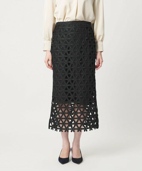 UNITED ARROWS / ユナイテッドアローズ ロング・マキシ丈スカート | コード  エンブロイダリー タイトスカート | 詳細12