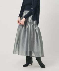 UNITED ARROWS / ユナイテッドアローズ ミニ・ひざ丈スカート | スケルトン シャイン ジャガード スカート ‐ウォッシャブル‐