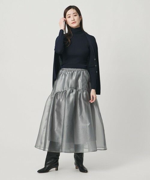 UNITED ARROWS / ユナイテッドアローズ ミニ・ひざ丈スカート | スケルトン シャイン ジャガード スカート ‐ウォッシャブル‐ | 詳細2