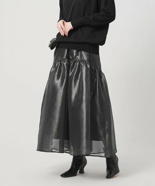 UNITED ARROWS / ユナイテッドアローズ ミニ・ひざ丈スカート | スケルトン シャイン ジャガード スカート ‐ウォッシャブル‐ | 詳細15