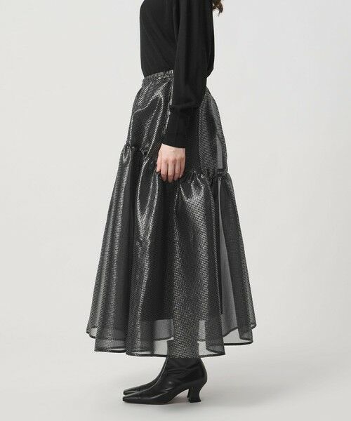 UNITED ARROWS / ユナイテッドアローズ ミニ・ひざ丈スカート | スケルトン シャイン ジャガード スカート ‐ウォッシャブル‐ | 詳細19