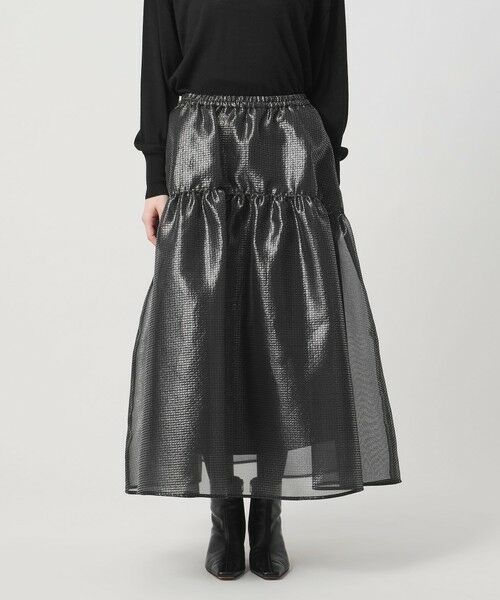 UNITED ARROWS / ユナイテッドアローズ ミニ・ひざ丈スカート | スケルトン シャイン ジャガード スカート ‐ウォッシャブル‐ | 詳細18