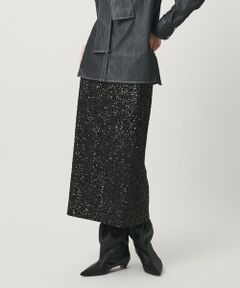 UNITED ARROWS / ユナイテッドアローズ ミニ・ひざ丈スカート | スパンコール Iライン スカート