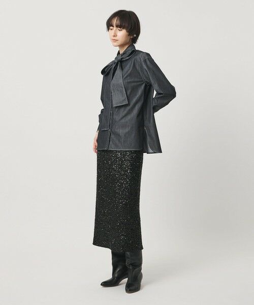 UNITED ARROWS / ユナイテッドアローズ ミニ・ひざ丈スカート | スパンコール Iライン スカート | 詳細8