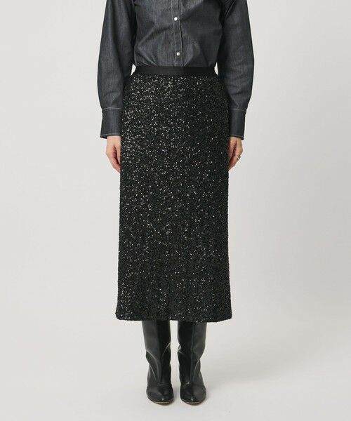 UNITED ARROWS / ユナイテッドアローズ ミニ・ひざ丈スカート | スパンコール Iライン スカート | 詳細12